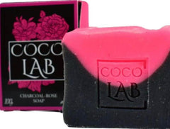 Charcoal & Rose Soap ( صابونة الفحم & الورد الجديد ) 100gm