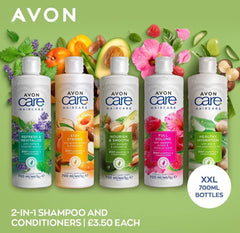 Avon care healthy hydration 2-in-1 shampoo & conditioner infused with aloe vera and macademia nut oil 700 ML