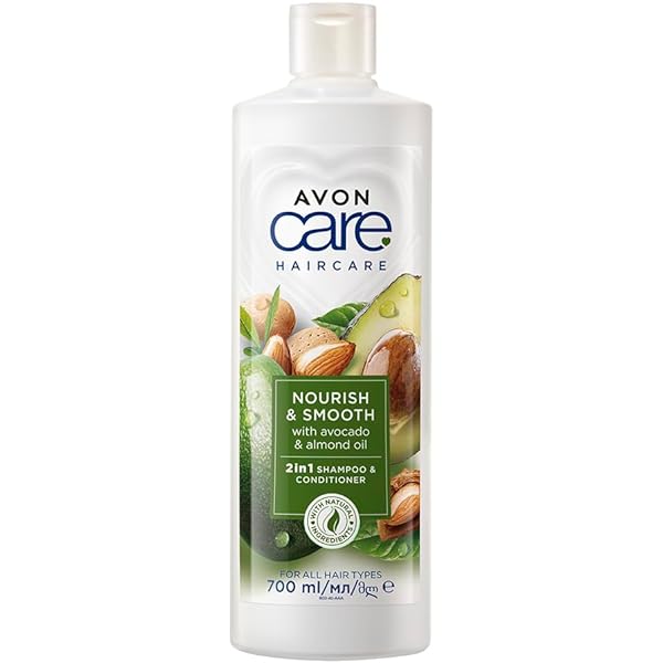 Avon Care Nourish & Smooth 2 in 1 Shampoo & Conditioner with Avocado & Almond Oil Made  700 ML