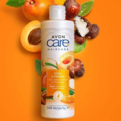 Avon shampoo & conditioner stay strong with apricot & shea butter 700 ML
