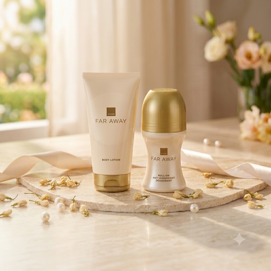 Exclusive Offer | AVON Far Away Body Lotion + Roll-On Deodorant