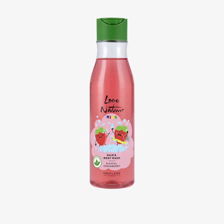 Love Nature Kids Hair & Body Wash Playful Strawberry 250 ml