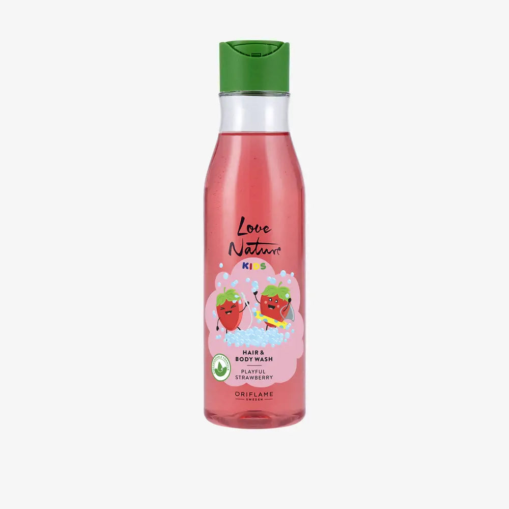 Love Nature Kids Hair & Body Wash Playful Strawberry 250 ml