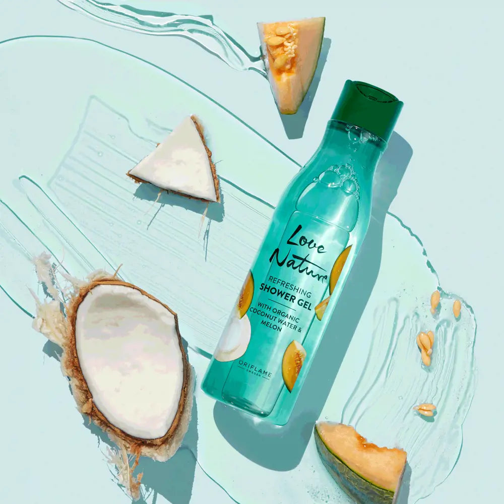 Love Nature Refreshing Shower Gel with Organic Coconut Water & Melon 250 ml