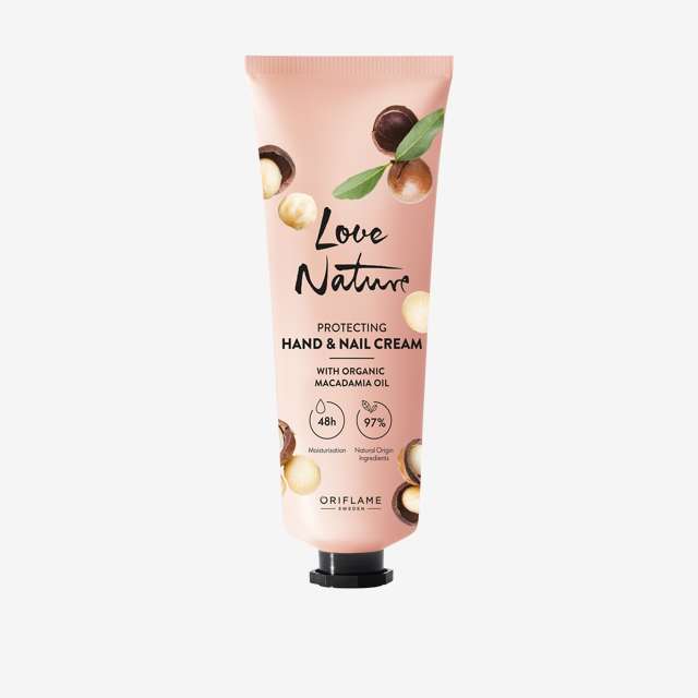 Love Nature Protecting Hand & Nail Cream with Organic Macadamia Oil 75 ML