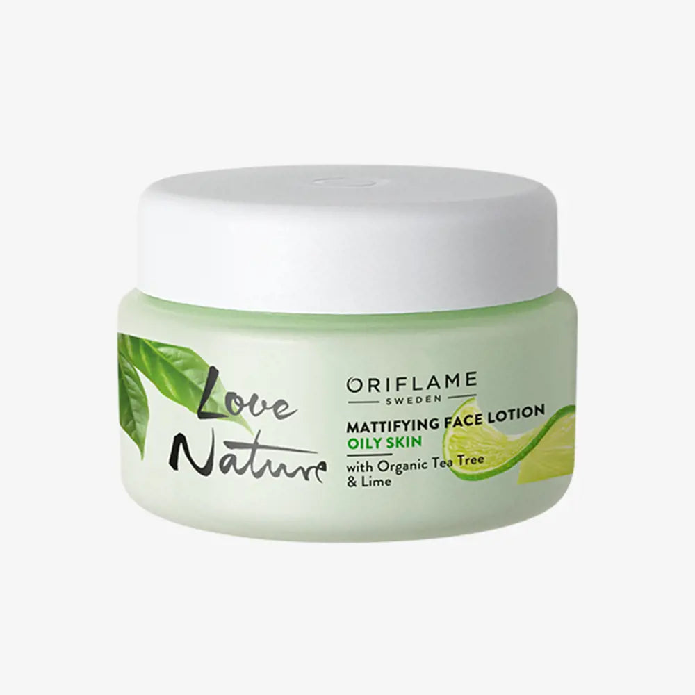 Love Nature Mattifying Face Lotion with Organic Tea Tree & Lime 50 ml