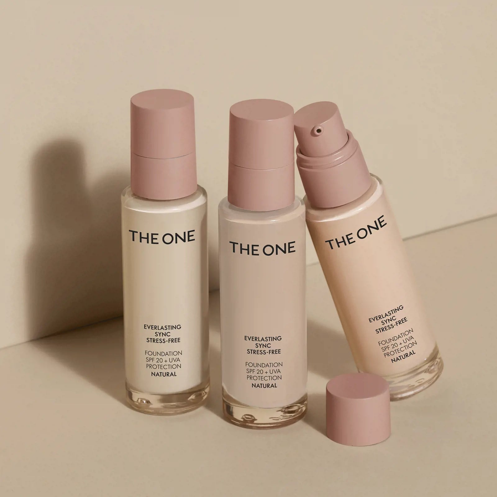 The ONE Everlasting Sync Stress-Free Foundation SPF 20 + UVA protection Natural