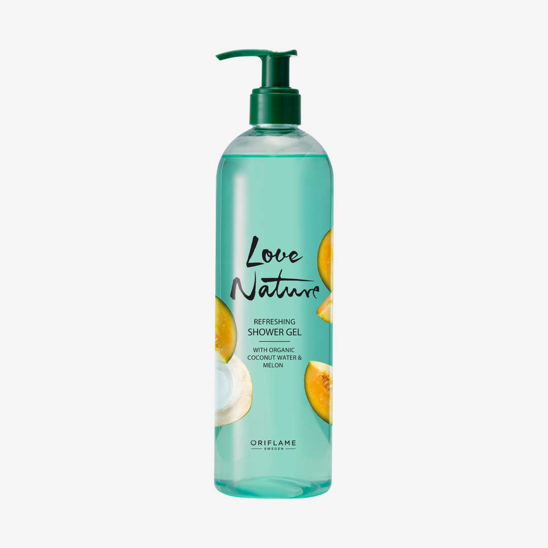 LOVE NATURE Refreshing Shower Gel with Organic Coconut Water & Melon 500 Ml