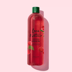 Love Nature Energising Exfoliating Shower Gel with Organic Mint & Raspberry 500 ml